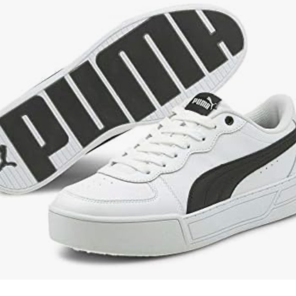 PUMA Skye Women's Sneakers White and Black Platform Sole
